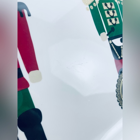 F.A.O. SCHWARZ Huge 22x15 Christmas Glitter Nutcracker Melamine Serving Tray NEW - Picture 11 of 11